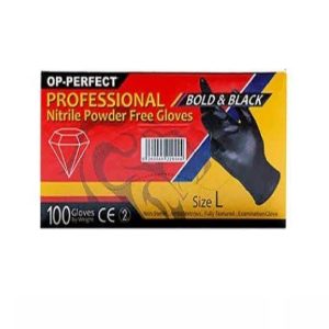 دستکش نیتریل مشکی OP Perfect حریر سایز لارج (L)