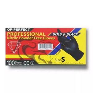 دستکش نیتریل مشکی OP Perfect حریر سایز اسمال (S)